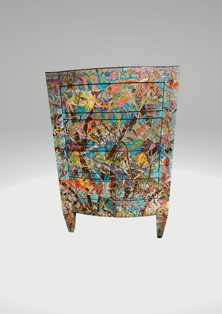 Daniel Clement. Glas Mosaik Möbel