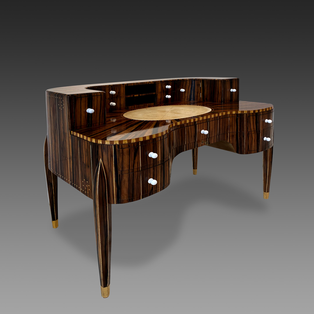 Desk J.E. RUHLMANN.Style. made 1940, restored