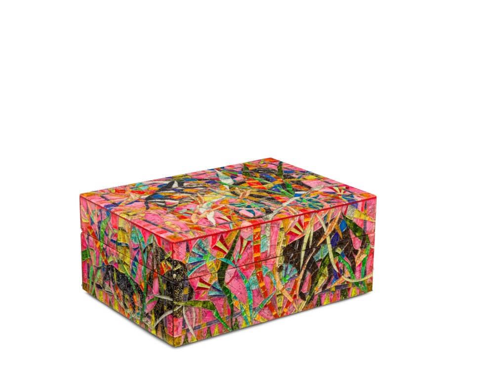 Daniel Clement. Glas Mosaik Schmuck Box