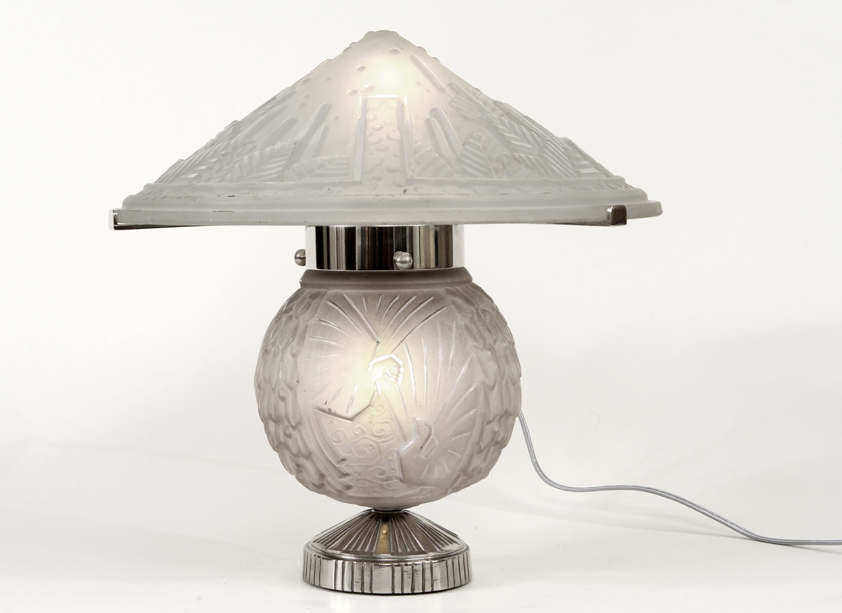 1 Paar Lampen  1930MULLER Frères Luneville