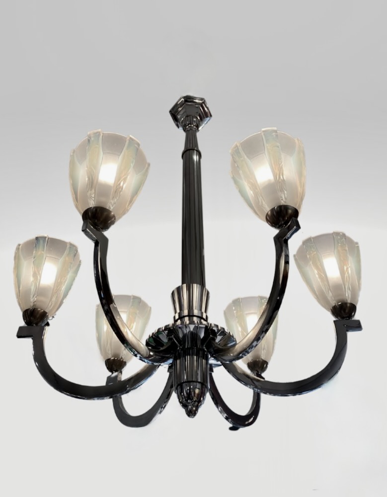 Leuchter Bronze verchromt